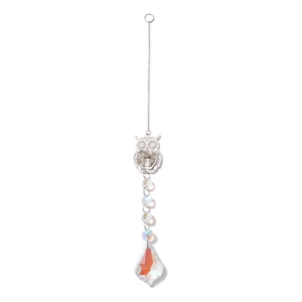 PandaHall Hanging Suncatcher, Iron & Faceted Glass Pendant Decorations, with Jump Ring, Owl, Clear AB, 360x1mm, Hole: 11mm Iron Owl White
PandaHall Hanging Suncatcher, Iron & Faceted Glass Pendant Decorations, with Jump Ring, Owl, Clear AB, 360x1mm, Hole: 11mm Iron Owl White