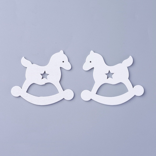 PandaHall Poplar Wood Pendants, Dyed, Wooden Horse, White, 64x70x3mm, Hole: 1.8mm Wood Horse White
PandaHall Poplar Wood Pendants, Dyed, Wooden Horse, White, 64x70x3mm, Hole: 1.8mm Wood Horse White