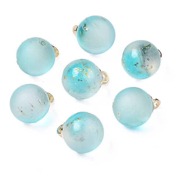 PandaHall Two Tone Transparent Spray Painted Glass Pendants, with Light Gold Plated Brass Loop, Frosted, with Glitter Powder, Round, Sky...
PandaHall Two Tone Transparent Spray Painted Glass Pendants, with Light Gold Plated Brass Loop, Frosted, with Glitter Powder, Round, Sky...