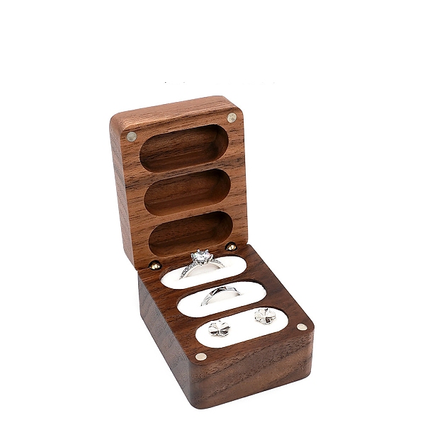 PandaHall 3-Slot Walnut Wood Jewelry Gift Box with Magnetic Cover, for Rings, Earrings Storage, Rectangle, White, 6.2x4.8x3.7cm Wood...
PandaHall 3-Slot Walnut Wood Jewelry Gift Box with Magnetic Cover, for Rings, Earrings Storage, Rectangle, White, 6.2x4.8x3.7cm Wood...