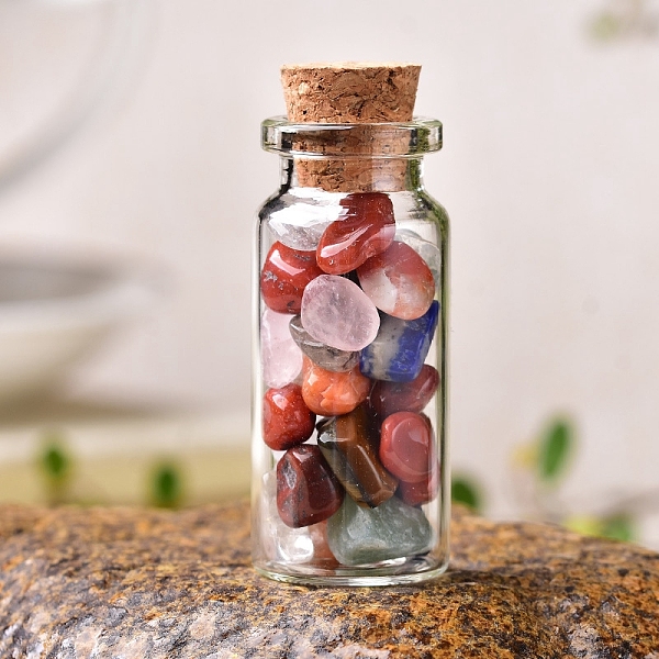 PandaHall Glass Wishing Bottles, Reiki Natural Mixed Stone Drift Chip Beads inside for DIY Jewelry Making Home Decoration, 22x30mm Mixed...
PandaHall Glass Wishing Bottles, Reiki Natural Mixed Stone Drift Chip Beads inside for DIY Jewelry Making Home Decoration, 22x30mm Mixed...