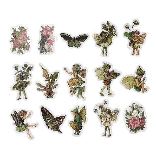 PandaHall 45Pcs Flower Fairy PET Adhesive Waterproof Stickers, for DIY Photo Album Diary Scrapbook Decoration, Green, 27~60x39~50x0.1mm PET...
PandaHall 45Pcs Flower Fairy PET Adhesive Waterproof Stickers, for DIY Photo Album Diary Scrapbook Decoration, Green, 27~60x39~50x0.1mm PET...