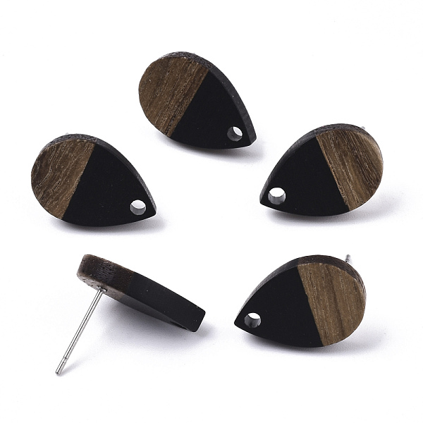 PandaHall Resin & Walnut Wood Stud Earring Findings, with 304 Stainless Steel Pin, Teardrop, Black, 17x11mm, Hole: 1.8mm, Pin: 0.7mm...
PandaHall Resin & Walnut Wood Stud Earring Findings, with 304 Stainless Steel Pin, Teardrop, Black, 17x11mm, Hole: 1.8mm, Pin: 0.7mm...