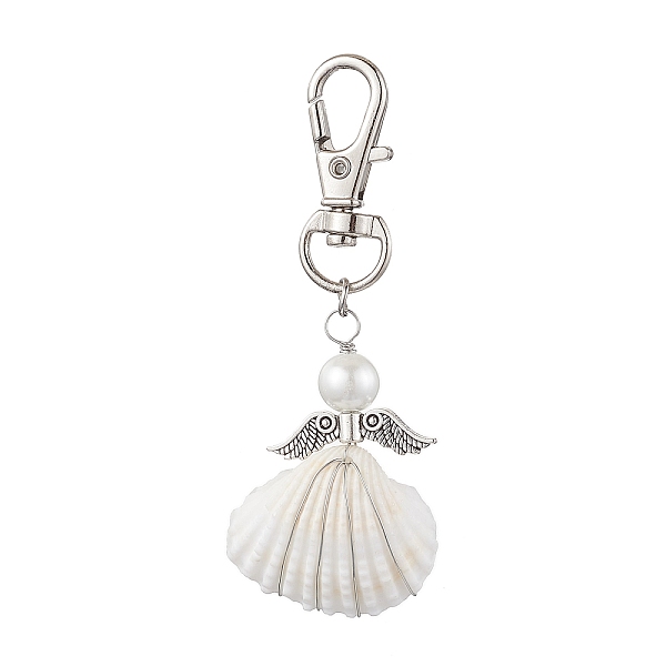 PandaHall Angel Alloy & Wire Wrapped Natural Shell Pendant Decorations, Swivel Clasps Charms for Bag Ornaments, Antique Silver & Platinum...
PandaHall Angel Alloy & Wire Wrapped Natural Shell Pendant Decorations, Swivel Clasps Charms for Bag Ornaments, Antique Silver & Platinum...