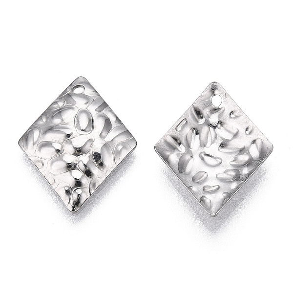 PandaHall 304 Stainless Steel Pendants, Textured, Rhombus Charm, Stainless Steel Color, 19x15x2.5mm, Hole: 1.2mm 304 Stainless Steel Rhombus
PandaHall 304 Stainless Steel Pendants, Textured, Rhombus Charm, Stainless Steel Color, 19x15x2.5mm, Hole: 1.2mm 304 Stainless Steel Rhombus