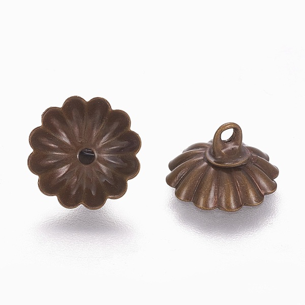 PandaHall Brass Bead Cap Bails, For Glass Globe Bottle, Flower, Antique Bronze, 10x6mm, Hole: 1.5mm Brass
PandaHall Brass Bead Cap Bails, For Glass Globe Bottle, Flower, Antique Bronze, 10x6mm, Hole: 1.5mm Brass