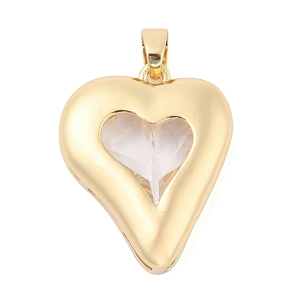 PandaHall Rack Plating Brass Pendants, Heart Shaped Glass Charms, Long-Lasting Plated, Cadmium Free & Lead Free, Real 18K Gold Plated, Clear...
PandaHall Rack Plating Brass Pendants, Heart Shaped Glass Charms, Long-Lasting Plated, Cadmium Free & Lead Free, Real 18K Gold Plated, Clear...