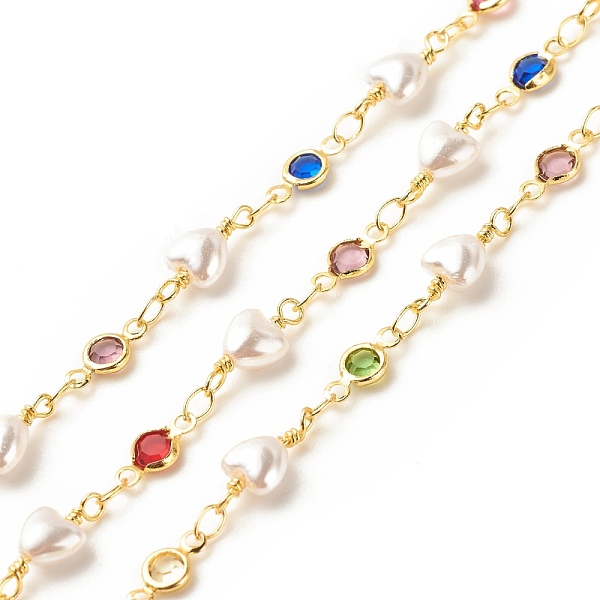 PandaHall Brass Glass Flat Round Link Chains, with ABS Heart Beaded, Long-Lasting Plated, Soldered, with Spool, Colorful, 10x5x2mm...
PandaHall Brass Glass Flat Round Link Chains, with ABS Heart Beaded, Long-Lasting Plated, Soldered, with Spool, Colorful, 10x5x2mm...