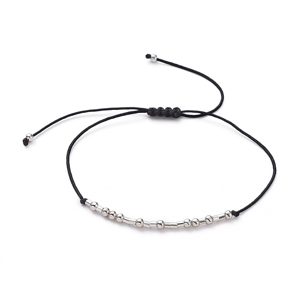 PandaHall Unisex Adjustable Morse Code Bracelets, Valentines Friendship Bracelets, with Nylon Cord and Platinum Plated Brass Beads, Morse..., Black
PandaHall Unisex Adjustable Morse Code Bracelets, Valentines Friendship Bracelets, with Nylon Cord and Platinum Plated Brass Beads, Morse..., Black