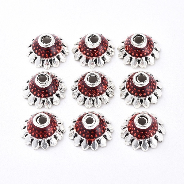 PandaHall Vintage Alloy Enamel Bead Cap, Flower, Antique Silver, Cerise, 10x5mm, Hole: 1mm Alloy+Enamel Red
PandaHall Vintage Alloy Enamel Bead Cap, Flower, Antique Silver, Cerise, 10x5mm, Hole: 1mm Alloy+Enamel Red