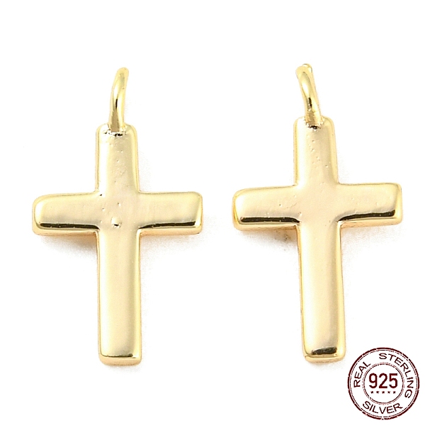 PandaHall 925 Sterling Silver Charms, with Jump Rings, Cross, with S925 Stamp, Real 18K Gold Plated, 10x5.5x2mm, Hole: 1.2mm Sterling Silver..., Clear
PandaHall 925 Sterling Silver Charms, with Jump Rings, Cross, with S925 Stamp, Real 18K Gold Plated, 10x5.5x2mm, Hole: 1.2mm Sterling Silver..., Clear