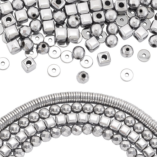 PandaHall Cheriswelry 4 Strands 4 Styles Electroplated Non-magnetic Synthetic Hematite Beads Strands, Heishi Beads, Flat Round/Disc &...
PandaHall Cheriswelry 4 Strands 4 Styles Electroplated Non-magnetic Synthetic Hematite Beads Strands, Heishi Beads, Flat Round/Disc &...