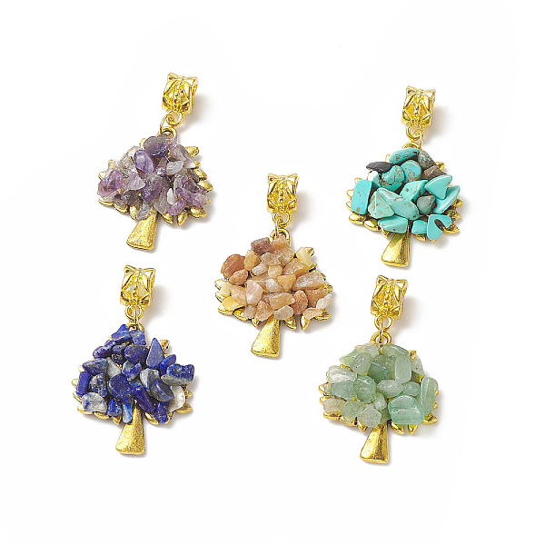 PandaHall Natural & Synthetic Mixed Gemstone Chip European Dangle Charms, Tree of Life Charms, Large Hole Pendant, with Antique Golden...
PandaHall Natural & Synthetic Mixed Gemstone Chip European Dangle Charms, Tree of Life Charms, Large Hole Pendant, with Antique Golden...