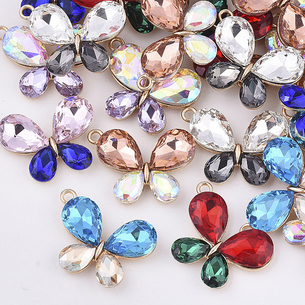 PandaHall Alloy Pendants, with Rhinestone, Butterfly, Light Gold, Mixed Color, 21x28.5x6mm, Hole: 2mm Alloy+Rhinestone Butterfly Multicolor
PandaHall Alloy Pendants, with Rhinestone, Butterfly, Light Gold, Mixed Color, 21x28.5x6mm, Hole: 2mm Alloy+Rhinestone Butterfly Multicolor