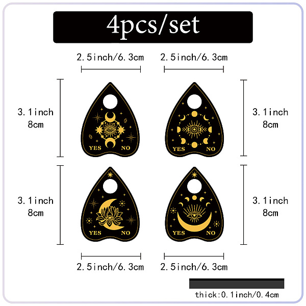 PandaHall Mini Wood Crystal Ball Display Bases, Crystal Sphere Display Stand, Tarot Theme, Moon, 80x63x4.5mm, Hole: 15.5mm, 4pcs/set Wood..., Black
PandaHall Mini Wood Crystal Ball Display Bases, Crystal Sphere Display Stand, Tarot Theme, Moon, 80x63x4.5mm, Hole: 15.5mm, 4pcs/set Wood..., Black