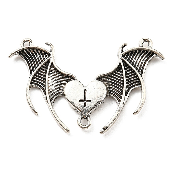PandaHall Alloy Chandelier Component Links, 3-Loops, Cross with Bat Wings, Antique Silver, 26x40x3.5mm, Hole: 1.6mm & 1.4mm Alloy Bat
PandaHall Alloy Chandelier Component Links, 3-Loops, Cross with Bat Wings, Antique Silver, 26x40x3.5mm, Hole: 1.6mm & 1.4mm Alloy Bat