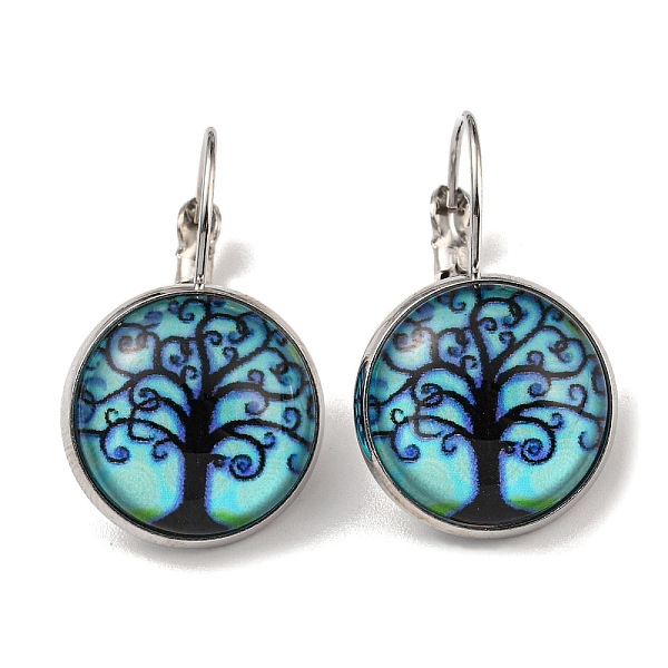 PandaHall Tree of Life Glass Leverback Earrings with Brass Earring Pins, Pale Turquoise, 29mm Glass Tree of Life
PandaHall Tree of Life Glass Leverback Earrings with Brass Earring Pins, Pale Turquoise, 29mm Glass Tree of Life