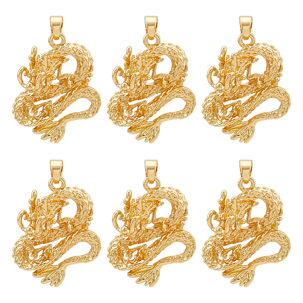 PandaHall SUPERFINDINGS Brass Pendants, Dragon, Golden, 30x23x10.5mm, Hole: 4x4.5mm, 6pcs/box Brass Dragon
PandaHall SUPERFINDINGS Brass Pendants, Dragon, Golden, 30x23x10.5mm, Hole: 4x4.5mm, 6pcs/box Brass Dragon