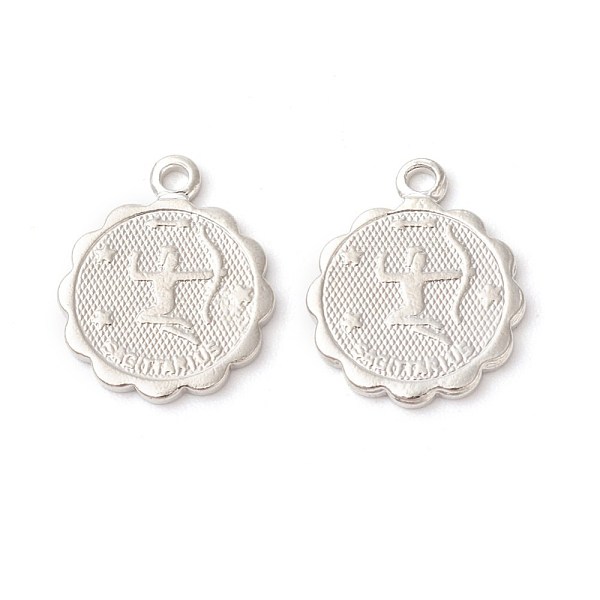 PandaHall Brass Charms, Rack Plating, Flat Round with Twelve Constellations, Sagittarius, 14x11.5x1mm, Hole: 1.2mm Brass Sagittarius
PandaHall Brass Charms, Rack Plating, Flat Round with Twelve Constellations, Sagittarius, 14x11.5x1mm, Hole: 1.2mm Brass Sagittarius