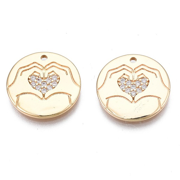 PandaHall Brass Micro Pave Cubic Zirconia Charms, Nickel Free, Real 18K Gold Plated, Flat Round, Clear, 14x1mm, Hole: 1.2mm Brass+Cubic...
PandaHall Brass Micro Pave Cubic Zirconia Charms, Nickel Free, Real 18K Gold Plated, Flat Round, Clear, 14x1mm, Hole: 1.2mm Brass+Cubic...