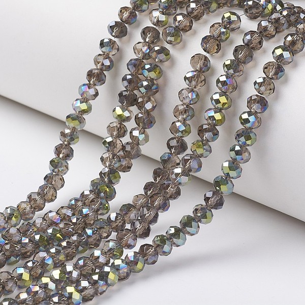 PandaHall Electroplate Transparent Glass Beads Strands, Half Green Plated, Faceted, Rondelle, Silver, 4x3mm, Hole: 0.4mm, about...
PandaHall Electroplate Transparent Glass Beads Strands, Half Green Plated, Faceted, Rondelle, Silver, 4x3mm, Hole: 0.4mm, about...