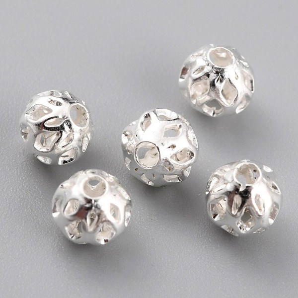 PandaHall Long-Lasting Hollowed Plated Brass Beads, Filigree Beads, 925 Sterling Silver Plated, 5x4.5mm, Hole: 1.5mm Brass Round
PandaHall Long-Lasting Hollowed Plated Brass Beads, Filigree Beads, 925 Sterling Silver Plated, 5x4.5mm, Hole: 1.5mm Brass Round