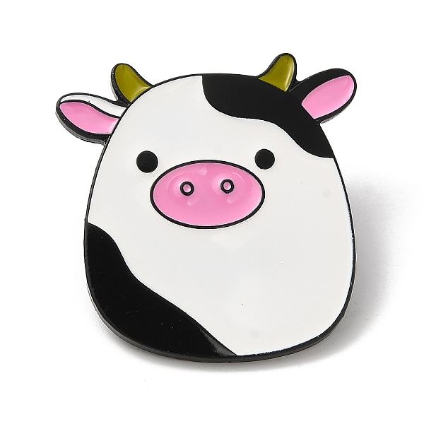 PandaHall Lovely Cow Enamel Pins, Black Alloy Brooch for Backpack Clothes, White, 29.5x28.5x1.5mm Alloy+Enamel Cattle White
PandaHall Lovely Cow Enamel Pins, Black Alloy Brooch for Backpack Clothes, White, 29.5x28.5x1.5mm Alloy+Enamel Cattle White