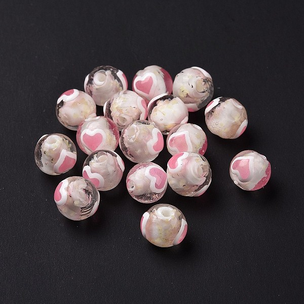 PandaHall Handmade Lampwork Beads, Round with Heart, Lavender Blush, 10x9mm, Hole: 1.4mm Lampwork Round
PandaHall Handmade Lampwork Beads, Round with Heart, Lavender Blush, 10x9mm, Hole: 1.4mm Lampwork Round