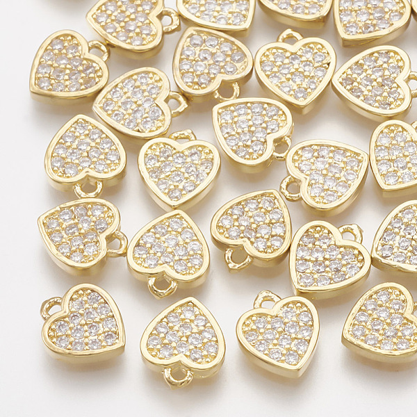 PandaHall Brass Cubic Zirconia Charms, Heart, Clear, Real 18K Gold Plated, 7.5x6.5x1.5mm, Hole: 0.8mm Brass+Cubic Zirconia Heart Clear
PandaHall Brass Cubic Zirconia Charms, Heart, Clear, Real 18K Gold Plated, 7.5x6.5x1.5mm, Hole: 0.8mm Brass+Cubic Zirconia Heart Clear