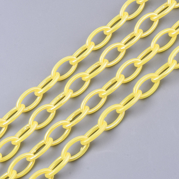 PandaHall Acrylic Opaque Cable Chains, AB Color, Horse Eye, Yellow, 13x8x2mm, 18.5 inch~19.29 inch(47~49cm)/strand Acrylic Yellow
PandaHall Acrylic Opaque Cable Chains, AB Color, Horse Eye, Yellow, 13x8x2mm, 18.5 inch~19.29 inch(47~49cm)/strand Acrylic Yellow
