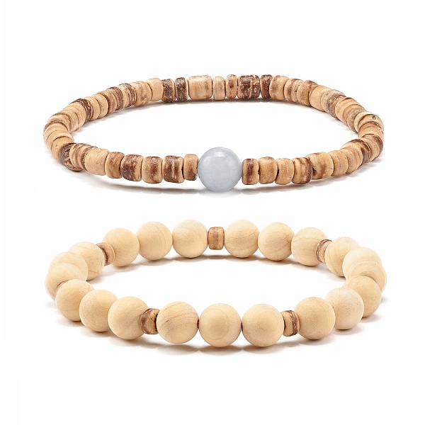 PandaHall Stretch Bracelets Set, with Natural Wood Beads, Natural Coconut Rondelle Bead and Natural Chalcedony Beads, Mixed Color, Inner..., Multicolor
PandaHall Stretch Bracelets Set, with Natural Wood Beads, Natural Coconut Rondelle Bead and Natural Chalcedony Beads, Mixed Color, Inner..., Multicolor