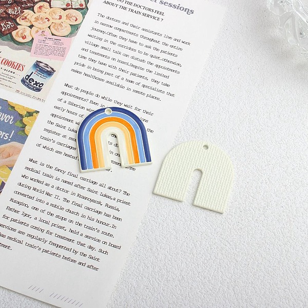 PandaHall Spray Painted Alloy Enamel Pendants, Rainbow Charm, Marine Blue, 26x27x1.5mm, Hole: 2mm Alloy+Enamel Rainbow
PandaHall Spray Painted Alloy Enamel Pendants, Rainbow Charm, Marine Blue, 26x27x1.5mm, Hole: 2mm Alloy+Enamel Rainbow