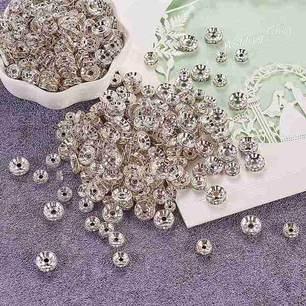 PandaHall 1500Pcs 3 Size Iron Rhinestone Spacer Beads, for Jewelry Craft Making Findings, Grade A, Rondelle, Crystal, Platinum, 6~10x3~4mm..., Clear
PandaHall 1500Pcs 3 Size Iron Rhinestone Spacer Beads, for Jewelry Craft Making Findings, Grade A, Rondelle, Crystal, Platinum, 6~10x3~4mm..., Clear