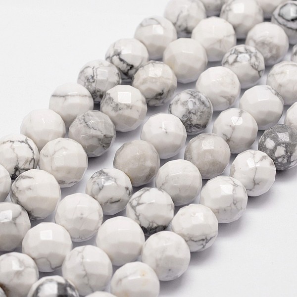 PandaHall Natural Howlite Beads Strands, Faceted, Round, 8mm, Hole: 1mm, about 44pcs/strand, 14.9 inch~15.1 inch Howlite Round White
PandaHall Natural Howlite Beads Strands, Faceted, Round, 8mm, Hole: 1mm, about 44pcs/strand, 14.9 inch~15.1 inch Howlite Round White