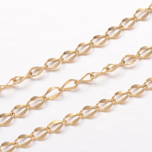PandaHall 3.28 Feet Ion Plating(IP) 304 Stainless Steel Curb Chains, Soldered, Twisted Chains, for Jewelry Making, Golden, 4x2x0.4mm 304...
PandaHall 3.28 Feet Ion Plating(IP) 304 Stainless Steel Curb Chains, Soldered, Twisted Chains, for Jewelry Making, Golden, 4x2x0.4mm 304...