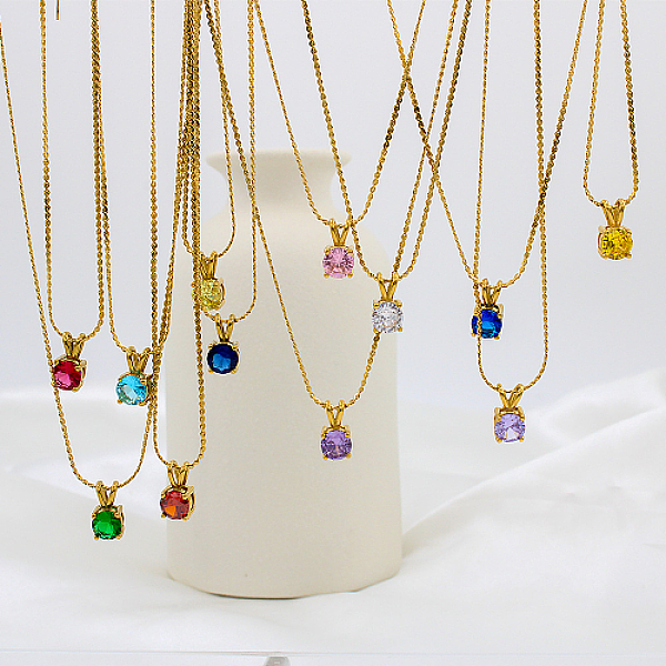 PandaHall Real 18K Gold Plated Stainless Steel Pendant Necklaces, Cubic Zirconia May Birthstone Necklace for Women, Flat Round, Green...
PandaHall Real 18K Gold Plated Stainless Steel Pendant Necklaces, Cubic Zirconia May Birthstone Necklace for Women, Flat Round, Green...