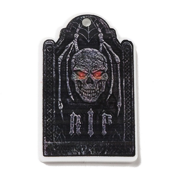 PandaHall Halloween Themed Opaque Acrylic Pendants, Tombstone with Skeleton Charms, Black, 37.5~38x23.5~25.5x2~5mm, Hole: 2mm Acrylic...
PandaHall Halloween Themed Opaque Acrylic Pendants, Tombstone with Skeleton Charms, Black, 37.5~38x23.5~25.5x2~5mm, Hole: 2mm Acrylic...