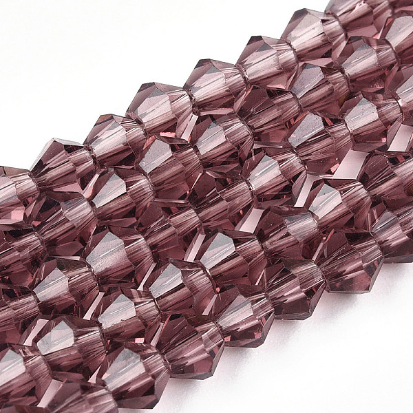 PandaHall Bicone Glass Beads Strands, Faceted, Purple, 4x4mm, Hole: 1mm, about 92~96pcs/strand, 13.78~14.37 inch Glass Bicone Purple
PandaHall Bicone Glass Beads Strands, Faceted, Purple, 4x4mm, Hole: 1mm, about 92~96pcs/strand, 13.78~14.37 inch Glass Bicone Purple