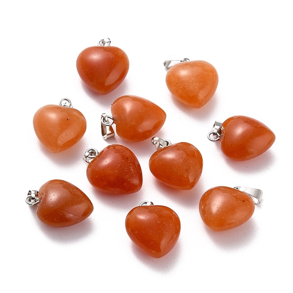 PandaHall Natural Red Aventurine Pendants, with Platinum Brass Loops, Heart, 18~19x15~15.5x6~8mm, Hole: 6x2.5~3mm Red Aventurine Heart
PandaHall Natural Red Aventurine Pendants, with Platinum Brass Loops, Heart, 18~19x15~15.5x6~8mm, Hole: 6x2.5~3mm Red Aventurine Heart