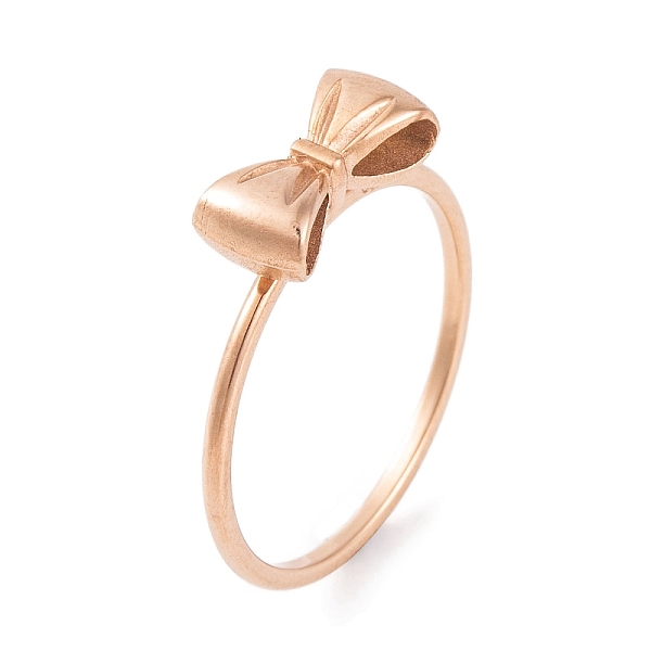 PandaHall 304 Stainless Steel Bowknot Finger Ring for Women, Rose Gold, US Size 6~9(16.5~18.9mm) 304 Stainless Steel Bowknot
PandaHall 304 Stainless Steel Bowknot Finger Ring for Women, Rose Gold, US Size 6~9(16.5~18.9mm) 304 Stainless Steel Bowknot