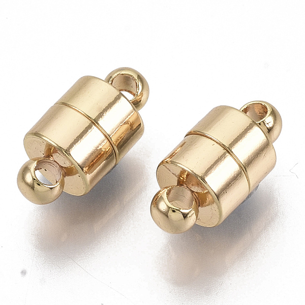 PandaHall Brass Magnetic Clasps with Loops, Nickel Free, Column, Real 18K Gold Plated, 12x6mm, Hole: 1.8mm Brass Column
PandaHall Brass Magnetic Clasps with Loops, Nickel Free, Column, Real 18K Gold Plated, 12x6mm, Hole: 1.8mm Brass Column