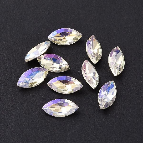 PandaHall Glass Rhinestone Cabochons, Pointed Back & Silver Back Plated, Horse Eye, Crystal AB, 10x5x3mm Glass Rhinestone Horse Eye Clear
PandaHall Glass Rhinestone Cabochons, Pointed Back & Silver Back Plated, Horse Eye, Crystal AB, 10x5x3mm Glass Rhinestone Horse Eye Clear
