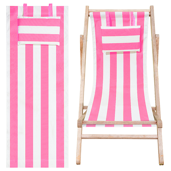 PandaHall Stripe Pattern Chair Oxford Canvas, with Pillowcase, Beach Chair Cloth Replacement Supplies, Hot Pink, 1420mm Cloth Rectangle
PandaHall Stripe Pattern Chair Oxford Canvas, with Pillowcase, Beach Chair Cloth Replacement Supplies, Hot Pink, 1420mm Cloth Rectangle