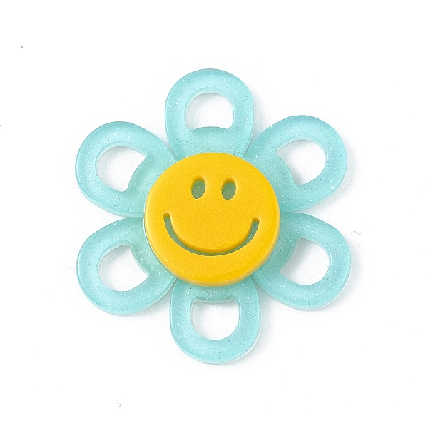 PandaHall Acrylic Cabochons, with Glitter Powder, Flower with Smiling Face, Cyan, 37x4.5mm Acrylic Flower Cyan
PandaHall Acrylic Cabochons, with Glitter Powder, Flower with Smiling Face, Cyan, 37x4.5mm Acrylic Flower Cyan