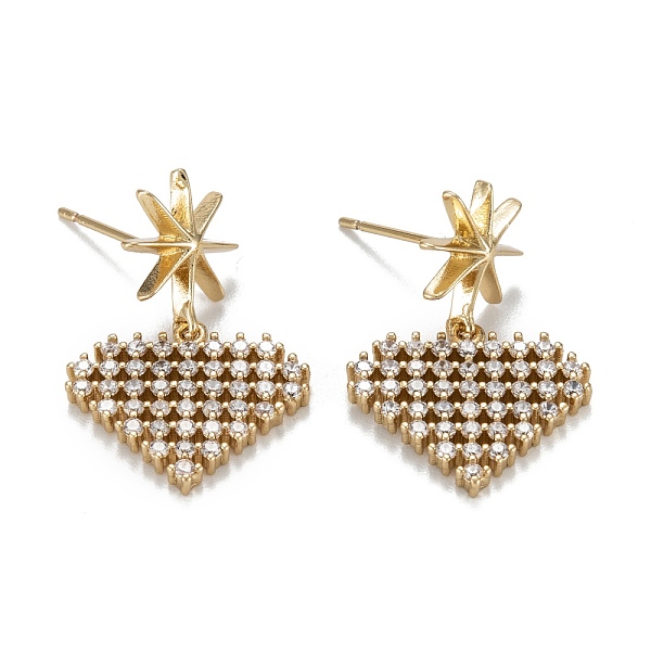 PandaHall Heart Sparkling Cubic Zirconia Dangle Stud Earrings for Girl Women, Lead Free & Nickel Free & Cadmium Free, Brass Micro Pave Cubic...
PandaHall Heart Sparkling Cubic Zirconia Dangle Stud Earrings for Girl Women, Lead Free & Nickel Free & Cadmium Free, Brass Micro Pave Cubic...