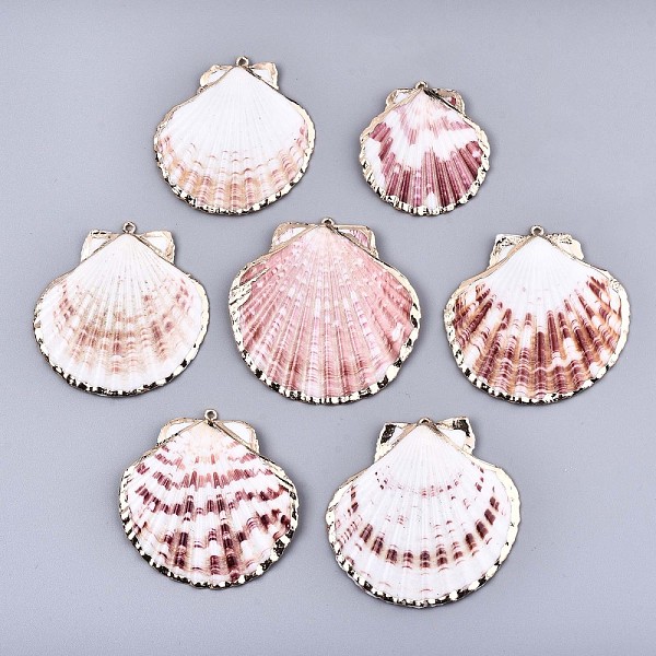 PandaHall Electroplate Sea Shell Pendants, with Light Gold Iron Findings, Colorful, 40~60x35~60x3~6mm, Hole: 1.6mm Other Sea Shell Shell...
PandaHall Electroplate Sea Shell Pendants, with Light Gold Iron Findings, Colorful, 40~60x35~60x3~6mm, Hole: 1.6mm Other Sea Shell Shell...