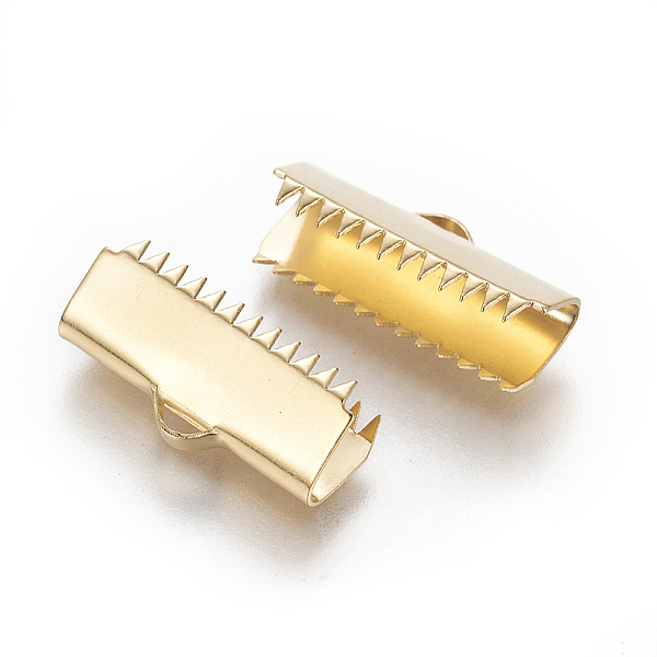 PandaHall 304 Stainless Steel Ribbon Crimp Ends, Rectangle, Golden, 8.5x20.5mm, Hole: 1.5x2.5mm 304 Stainless Steel
PandaHall 304 Stainless Steel Ribbon Crimp Ends, Rectangle, Golden, 8.5x20.5mm, Hole: 1.5x2.5mm 304 Stainless Steel