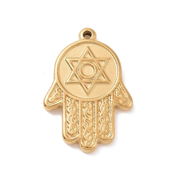PandaHall 304 Stainless Steel Pendants, Hamsa Hand with Star of David Pattern Charms, Golden, 22x15x2mm, Hole: 1.4mm 304 Stainless Steel...
PandaHall 304 Stainless Steel Pendants, Hamsa Hand with Star of David Pattern Charms, Golden, 22x15x2mm, Hole: 1.4mm 304 Stainless Steel...