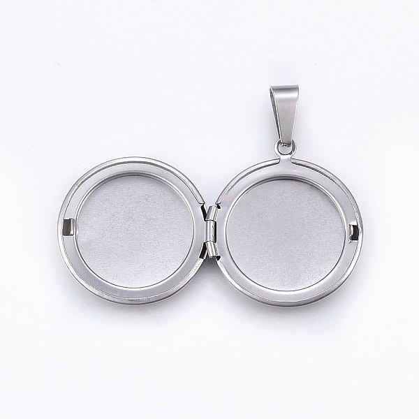 PandaHall 304 Stainless Steel Locket Pendants, Flat Round, Stainless Steel Color, 31x27.5x5mm, Hole: 10x5mm, 20mm Inner Diameter 304...
PandaHall 304 Stainless Steel Locket Pendants, Flat Round, Stainless Steel Color, 31x27.5x5mm, Hole: 10x5mm, 20mm Inner Diameter 304...