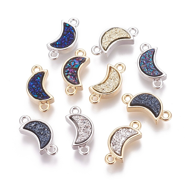 PandaHall Brass Links connectors, with Druzy Resin, Moon, Mixed Color, 18.5x8.5x4~5.5mm, Hole: 1.6mm Brass Moon Multicolor
PandaHall Brass Links connectors, with Druzy Resin, Moon, Mixed Color, 18.5x8.5x4~5.5mm, Hole: 1.6mm Brass Moon Multicolor